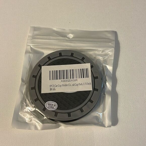 Infinity car cup Coasters in black and gray. Set of 2 NWT - Picture 7 of 7